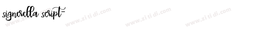 signerella script字体转换